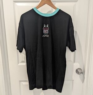 Space Kitty Apari Ringer Tee L